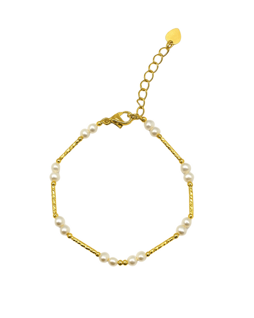 Bracelet Amande | Perles & Plaqué Or 18K
