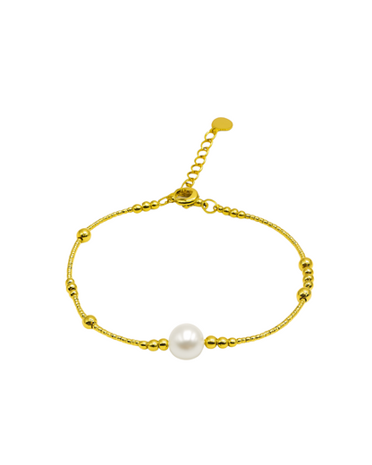 Bracelet Inès | Perle & Plaqué Or 18K