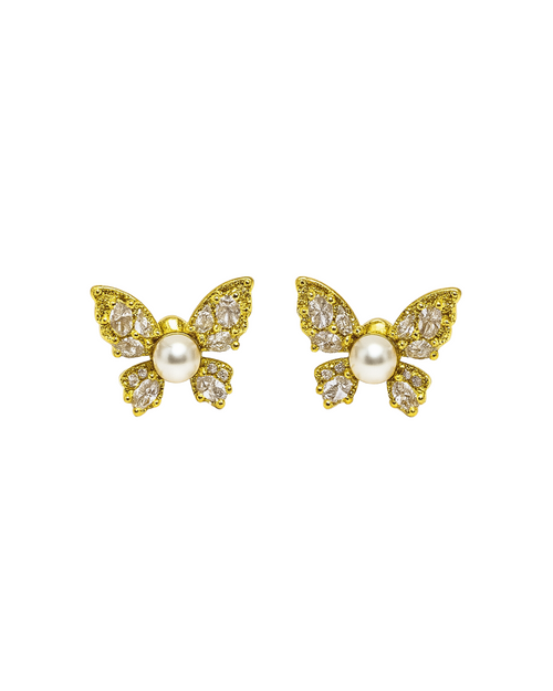Boucle d'oreille Fly | Argent 925 & Plaqué Or 18K