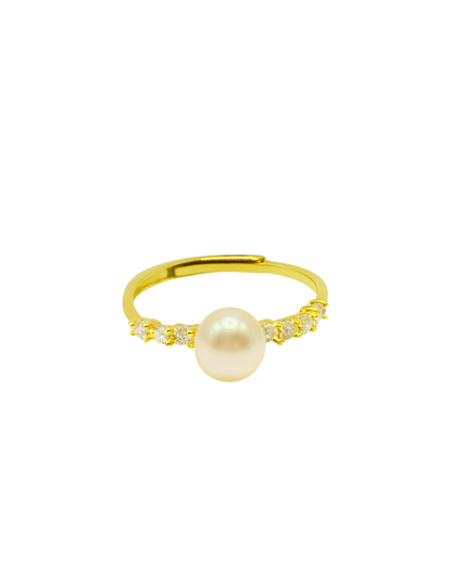 Bague Sofia | Perle & Argent 925 Plaqué Or 18K