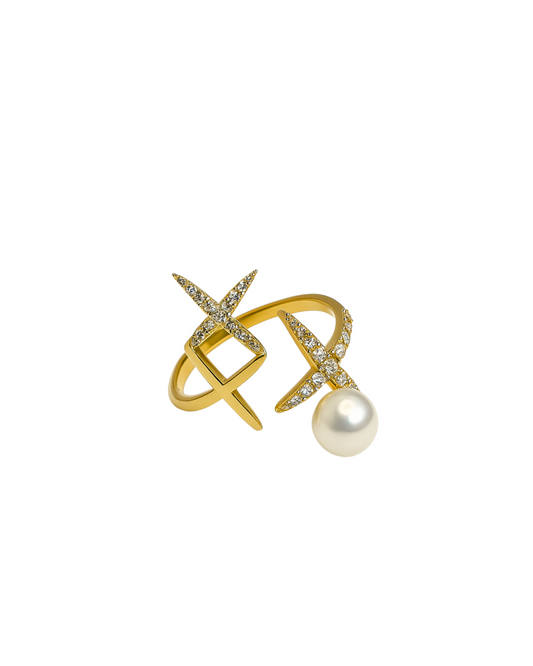 Bague Julia | Perle & Plaqué Or 18K