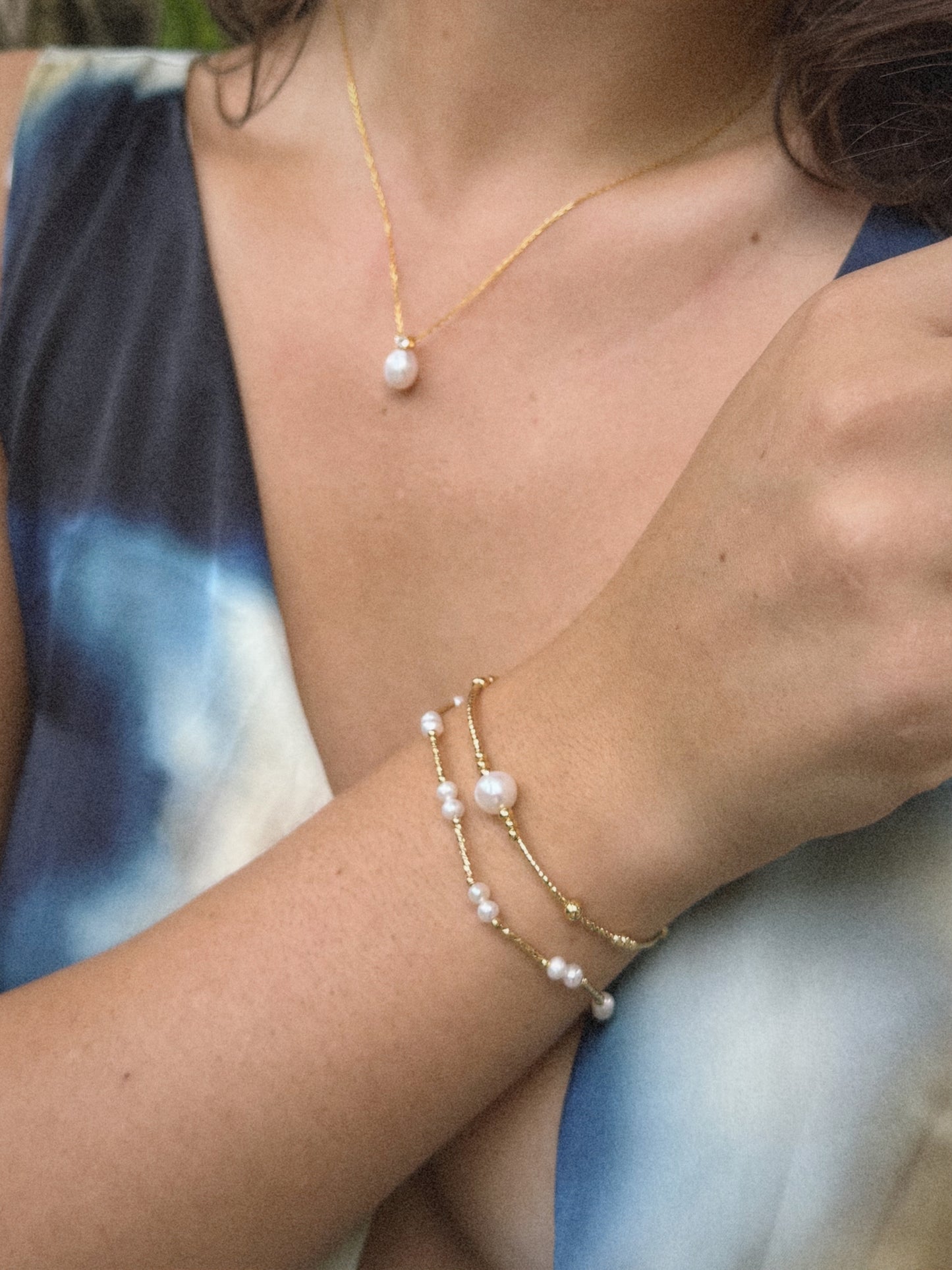 Bracelet Inès | Perle & Plaqué Or 18K