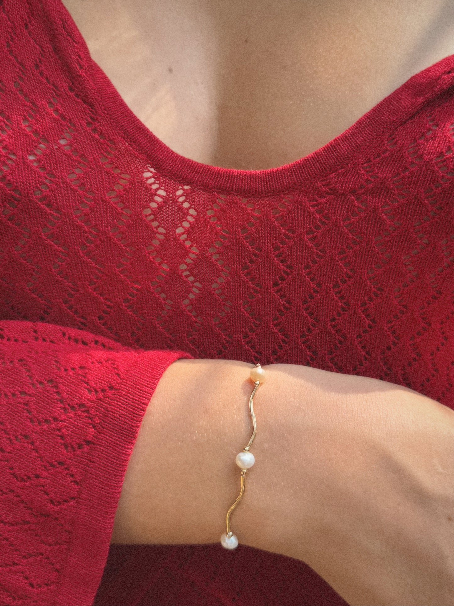 Bracelet Valentine | Perles & Plaqué Or 18K