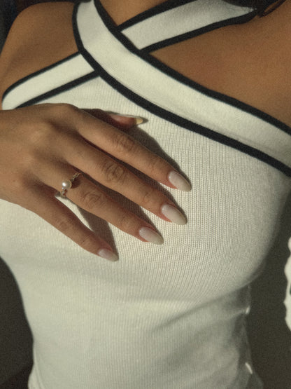 Bague Sofia | Perle & Argent 925 Plaqué Or 18K