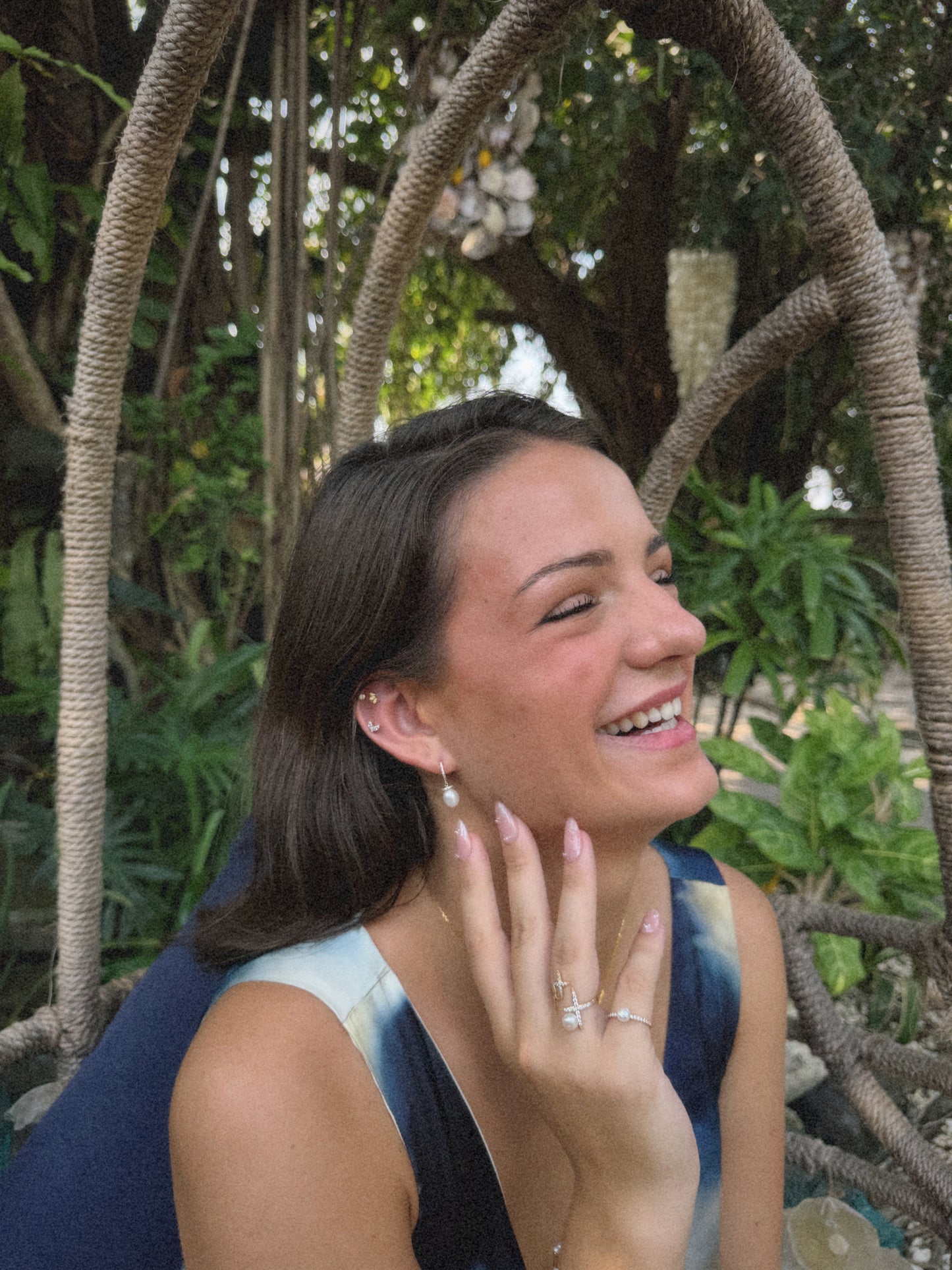 Bague Diamond | Perle & Argent 925 Plaqué Or 18K
