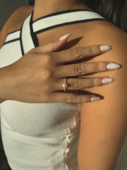Bague Sofia | Perle & Argent 925 Plaqué Or 18K