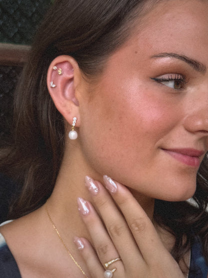 Boucle d'oreille Nébula | Argent 925 & Plaqué Or 18K