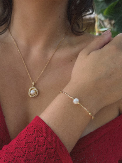Bracelet Inès | Perle & Plaqué Or 18K