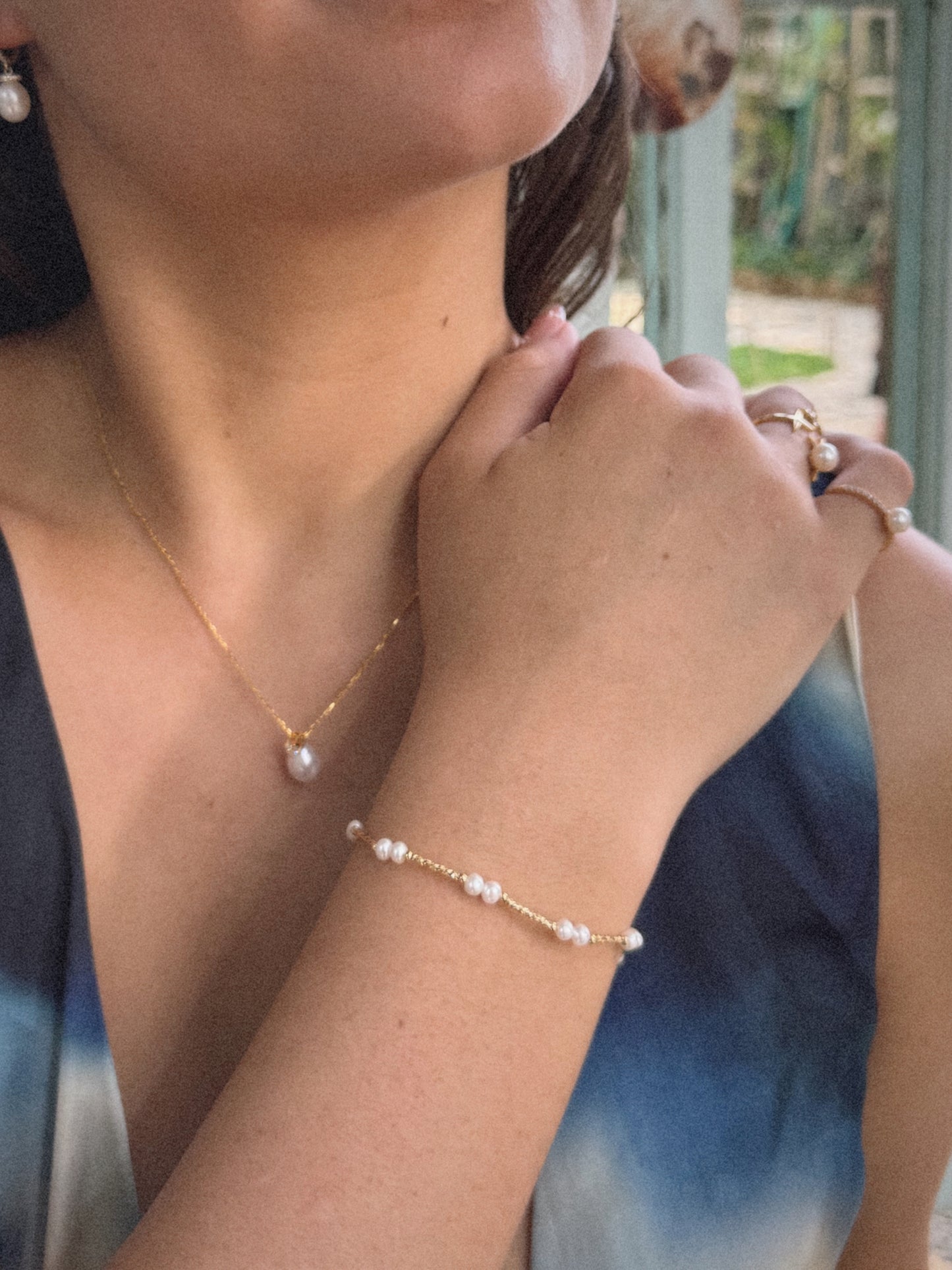 Bracelet Amande | Perles & Plaqué Or 18K