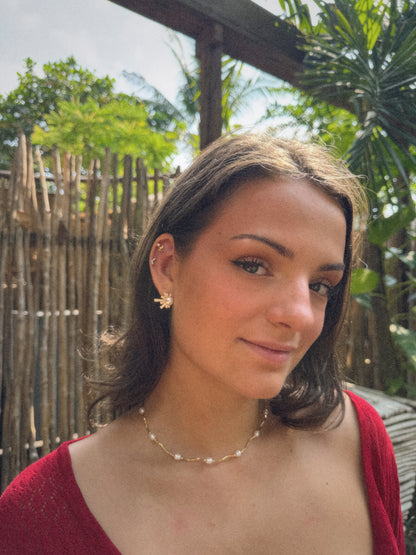 Boucle d’oreille Star | Argent 925 & Plaqué Or 18K
