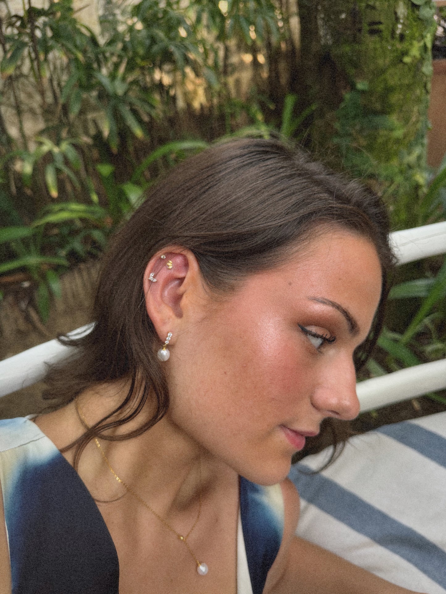 Boucle d'oreille Nébula | Argent 925 & Plaqué Or 18K