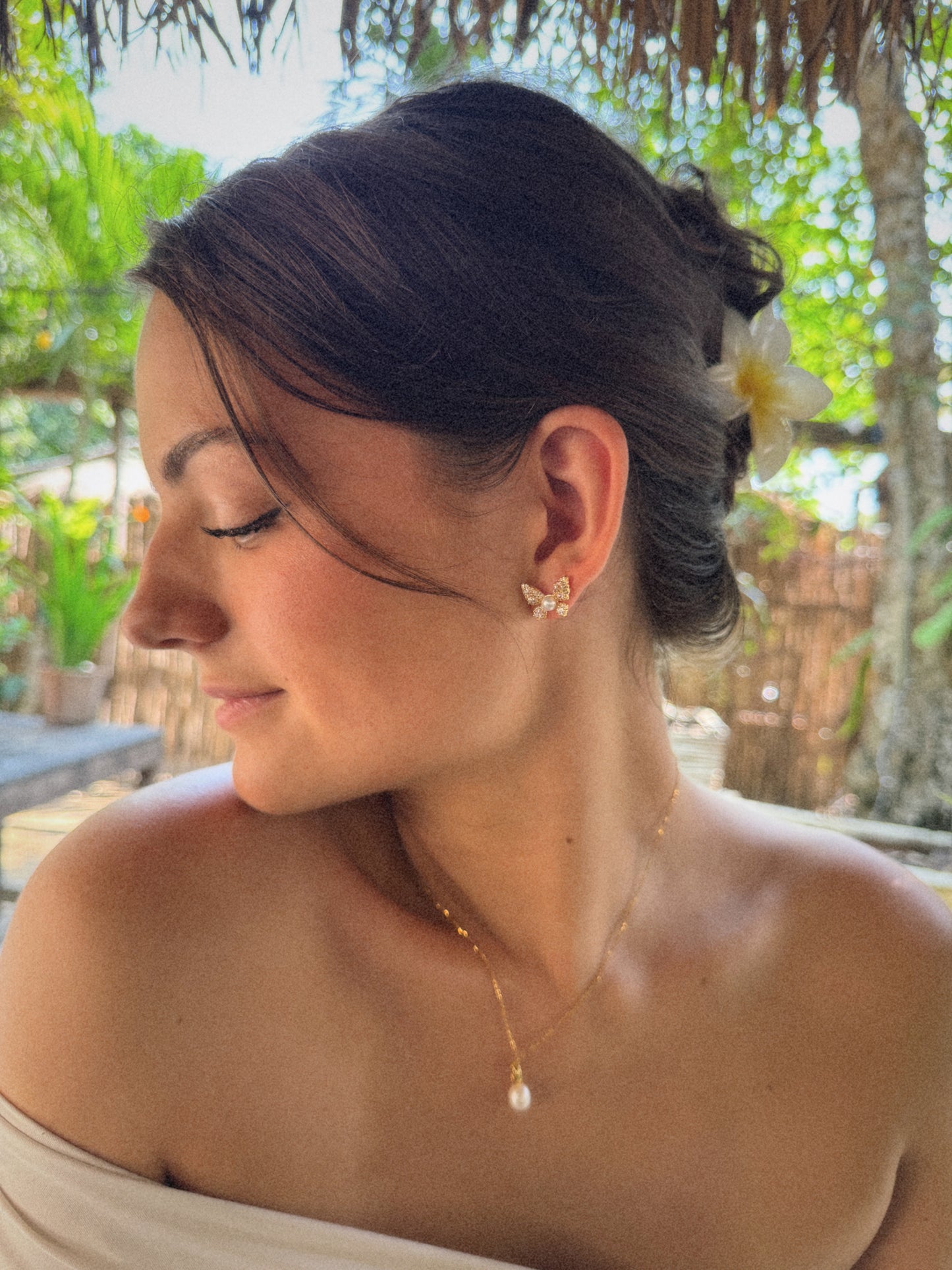 Boucle d'oreille Fly | Argent 925 & Plaqué Or 18K