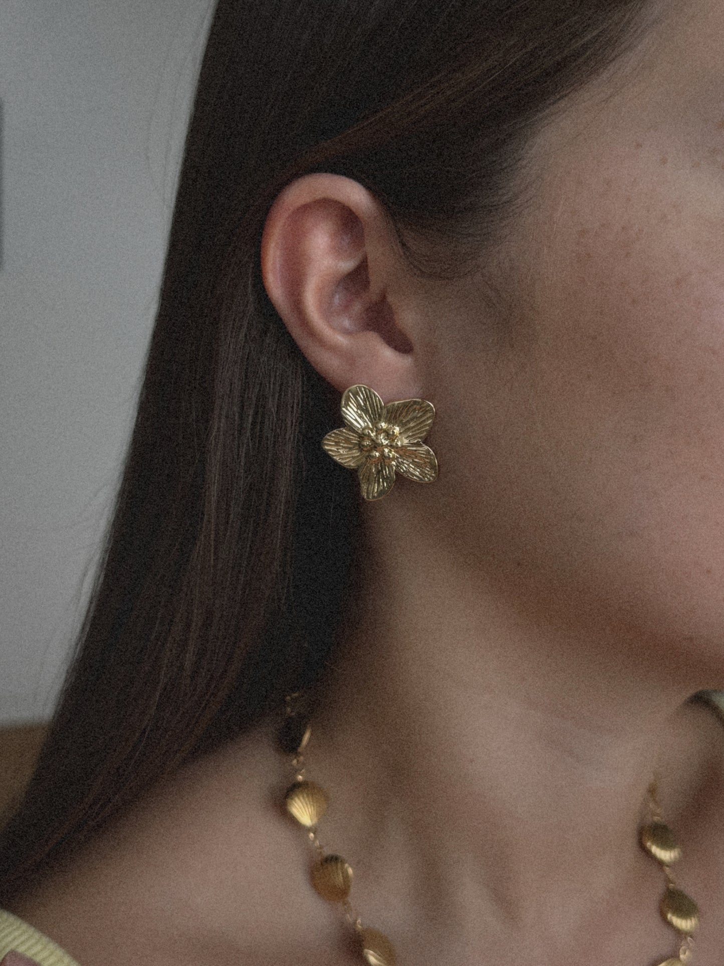 Boucle d'oreille Flora | Acier Inoxydable
