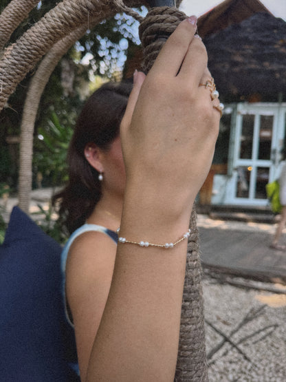 Bracelet Amande | Perles & Plaqué Or 18K